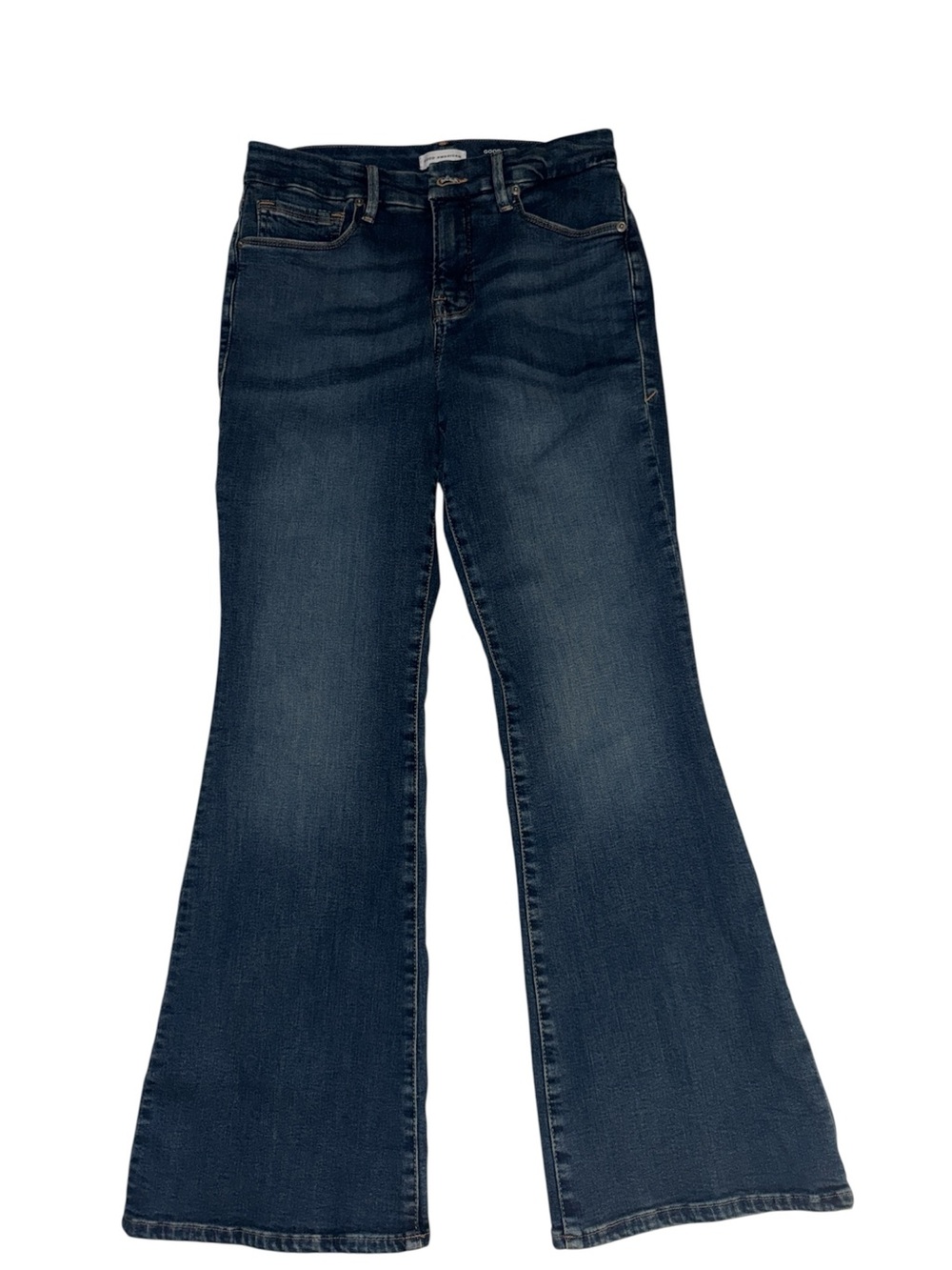Good American Women's Good Petite Flare Blue Jeans 8/29